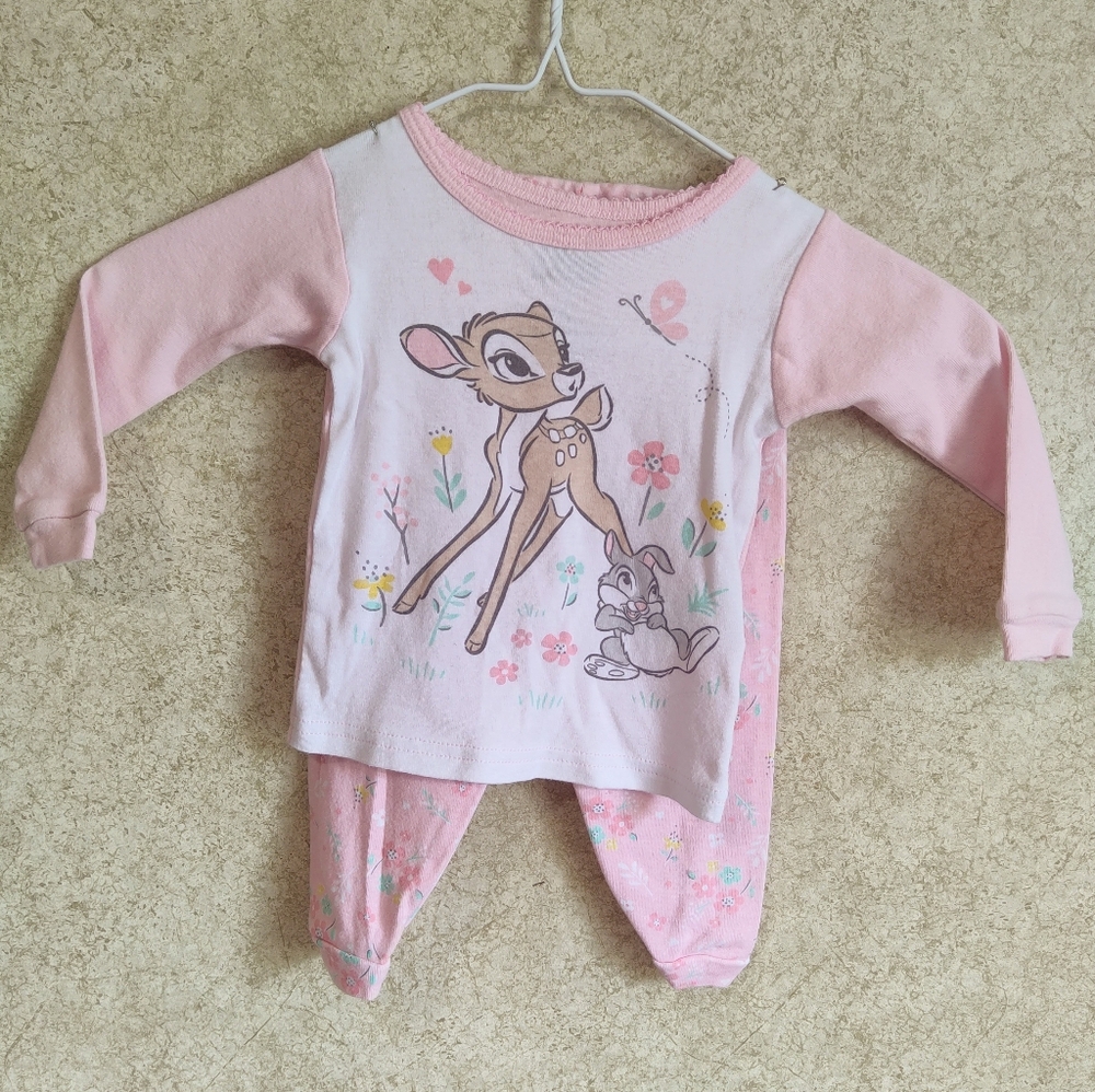 Bambi Thumper Pajamas Disney Pink Size 18 Months